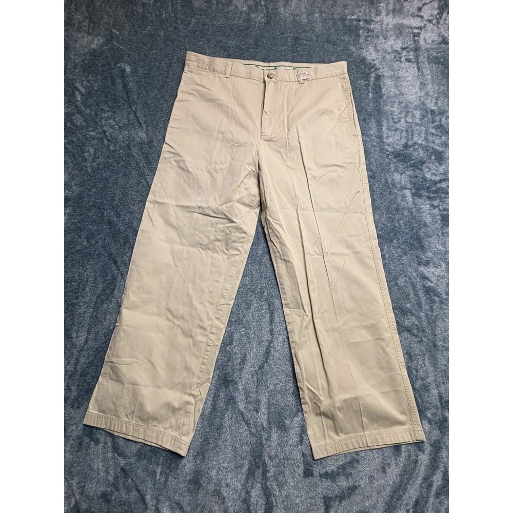 Lacoste Men's Tan Khaki Chino Pants Size 48 (38x30) Relaxed Straight Leg Cotton